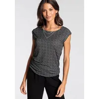 LAURA SCOTT T-Shirt in grau-schwarz-grafik | Gr.: 34