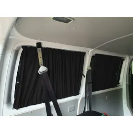 BREMER SITZBEZÜGE Gardinen für Crafter Mercedes Sprinter W906 L2 726 Schwarz