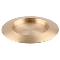 Nklaus Kerzenteller Rund 13cm Messing Gold
