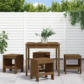 vidaXL Garten-Essgruppe 5-tlg. Honigbraun