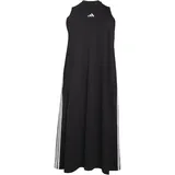 adidas Essentials 3-Streifen Racerback ärmelloses Langes Kleid Black / White S
