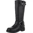 Ital-Design Damen Stiefel Flache Stiefel, DES698-, Kunstleder, Schwarz Gr. 38 - 38