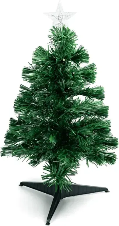 Aigostar Niedervolt-Faseroptik-Weihnachtsbaum 0,6m Kaltweiß IP44 Innen- und Außenbereich