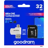 goodram M1A4 All in One R60 microSDHC 32GB Kit, UHS-I Class 10