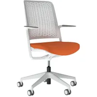 NOWY STYL Bürostuhl WITHME Stoff orange, Gestell grau