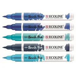 Talens ECOLINE® Brush-Pens blau, 5 St.