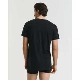 GANT für Herren. 900012018 2er-Set schwarze T-Shirts mit V-Ausschnitt (XXL), Heimtextilien, Baumwolle, Kurzarm