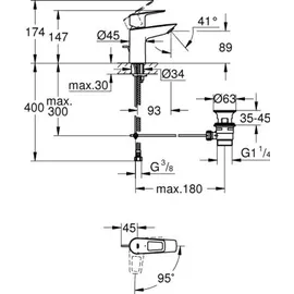 Grohe BauLoop Einhandmischer Chrom