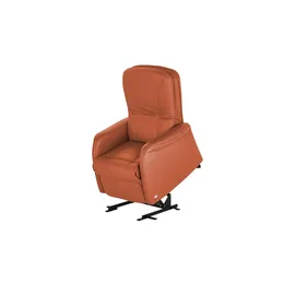 HIMOLLA Fernsehsessel 7568 Leder 77 x 104 x 85 cm Orange elektrisch
