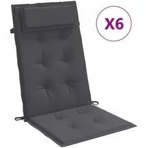 vidaXL Hochlehner-Auflagen 6 Stk. Anthrazit Oxford-Gewebe