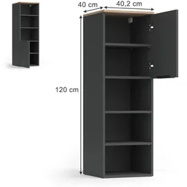 Vicco Wido Aktenschrank 40,2 x 120 x 0 cm Anthrazit/Sonoma
