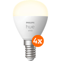 Philips Hue Kugellampe White E14 4er-Pack