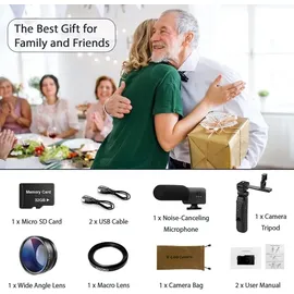 LINGDA Vlogging-Kamera 48 MP Schwarz