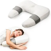 InnovaGoods Ullow Ergonomisches Multifunktionskissen 40 x 30 cm Weiß