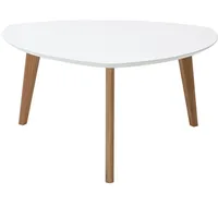 Miliboo Design-Couchtisch Weiß L80 cm EKKA