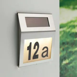 Hi Solar Hausnummer mit LED Beleuchtung
