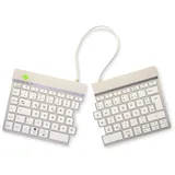 R-Go Tools R-Go Split Break Bluetooth Tastatur Deutsch, QWERTZ (DE, Kabellos), Tastatur, Weiss
