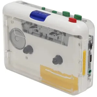 Hopbucan Multi-Kassetten-Player, MP3/CD-Audio, automatische Umkehrung, USB-Kassettenspieler, integriertes Mikrofon, Kassette, MP3
