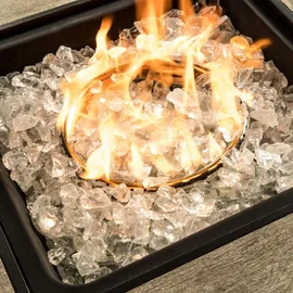 Teamson Home 4 kg Lavasteine ​​für Gas-Feuerstelle, Gehärtetes Feuerglas, sicher für Gas-Feuerstellen im Garten im Freien, Klar
