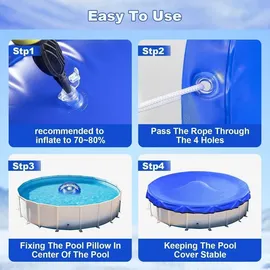 luxuskollektion Poolkissen Winter blau 120 x 240 cm