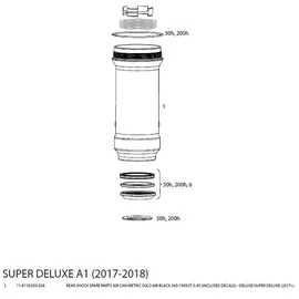 RockShox Air Can Metric Rocksh.SA 165|190X37.5-45 schwarz,Deluxe/Super Deluxe (+2017)