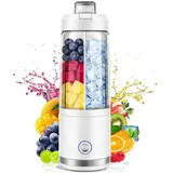 Tragbarer Mixer Smoothie Maker, 650ml Abnehmbarer Behälter mit 4000mAh Kabellos, Mini Standmixer Zerkleinert Eis & Obst, USB-C Wiederaufladbarer, Kabellos Smoothie Maker to Go für Smoothies, Shakes