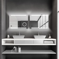 Talos King Badspiegel mit Beleuchtung – LED Badezimmerspiegel 80x60 cm
