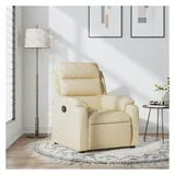 vidaXL Relaxsessel Vidaxl Polyester 92,5 x 100 x 0 cm Creme mit Liegeposition