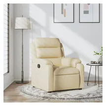 vidaXL Relaxsessel Vidaxl Polyester 92,5 x 100 x 0 cm Creme mit Liegeposition