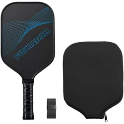VEVOR Pickleball-Schläger aus Kohlefaser Wabenkern Schläger für Erwachsene Blau