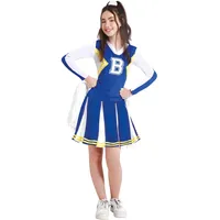 FIESTAS GUIRCA | Animadora Teen Kostüm (14-16 Jahre) - Cheerleader Kleid - Sport Kostüme für Halloween, Karneval und Kostümpartys - Ideal für Teenager - Blau und Weiß