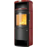 Kaminofen HARK 44-5.3 GT FlameKat 8 kW - Ofenkacheln: Brilliant-Rot - Korpus: graphit