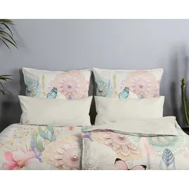 Muller Textil Maysa Blumen Beige 155 x 220 cm + 2 x 80 x 80 cm