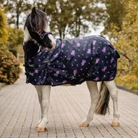 QHP Regendecke Turnout Lize 100g zwart/violet schwarz lila 600D,