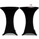 deluke Tischhusse AMAU Schwarz Ø 60 cm 2er Set