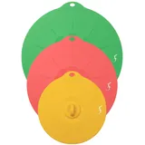 LURCH Universaldeckel 3er Set – Wiederverwendbare Silikondeckel (⌀16cm, 21cm, 25cm) – Lebensmittelecht, Dehnbar, Mikrowellen- & Spülmaschinengeeignet, Luftdicht & Nachhaltig