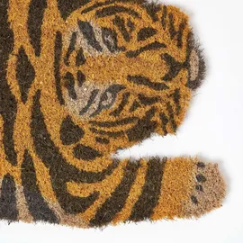Homescapes Tiger 74 x 37 cm Braun/Orange