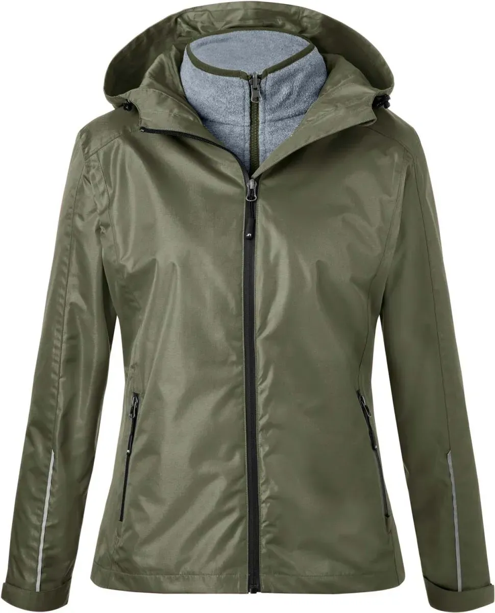 James & Nicholson Damen 3-in-1 Jacke Winter-Jacke JN1153 olive/black M