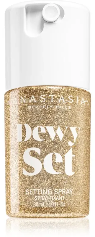 Anastasia Beverly Hills Dewy Set Setting Spray Mini aufhellender Nebel für das Gesicht mit Duft Coconut & Vanilla 30 ml