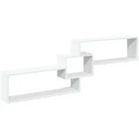 vidaXL Wandregal 158 x 18 x 53 cm Weiß