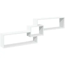 vidaXL Wandregal 158 x 18 x 53 cm Weiß