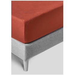 Kneer Easy-Stretch 25 Spannbetttuch - 180/200-200/220cm zimt
