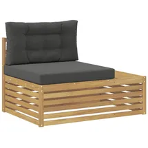 vidaXL Outdoor End Sofa Massivholz weiß