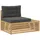 vidaXL Outdoor End Sofa Massivholz weiß