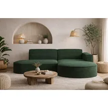 kaiser möbel Ecksofa mit runden Abschlüssen aus Cordstoff & Couches, Wohnlandschaften, Ecksofas