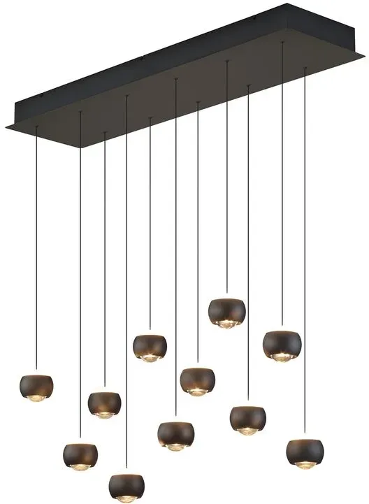 Musterring Leuchten LED-Pendelleuchte Cannon Metall Schwarz