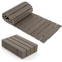 Costway Rollweg aus HDPE 242 cm x 43 cm Grau
