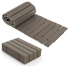 Costway Rollweg aus HDPE 242 cm x 43 cm Grau