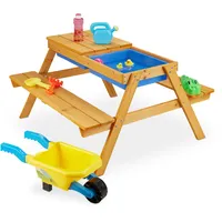 Relaxdays Kindersitzgruppe 2 in 1 natur