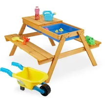 Relaxdays Kindersitzgruppe 2 in 1 natur